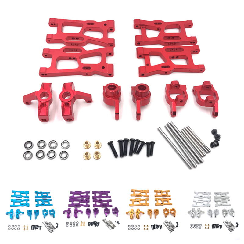 Wltoys 144001 144010 124007 124008 124016 124017 124019 Braços De Suspensão Metálicos Conjunto De Porta-Objetos De Direção Para Peças De Atualização