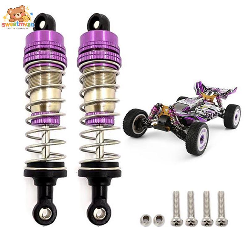sweetmvzn 2 Peças De Amortecedor Universal Dianteiro E Traseiro De Metal Para Wltoys 124019 144001 Carro RC BR