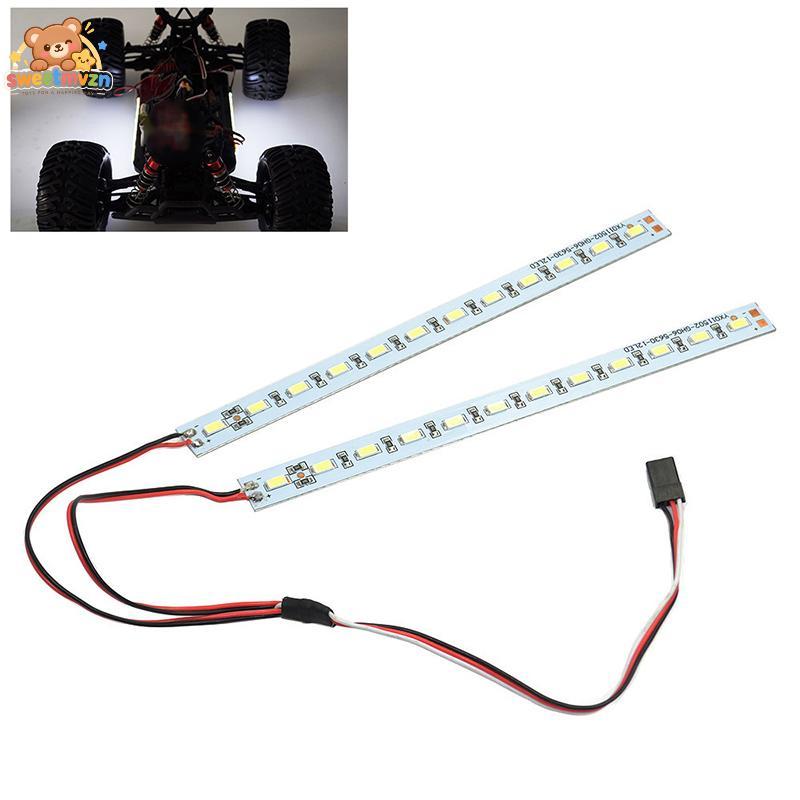 sweetmvzn 1 Conjunto Para 1/10 1/8 RC Carro Deriva Buggy Rastreador HSP Rato MST Wltoys Modelo Acessórios 24 LED Chassi