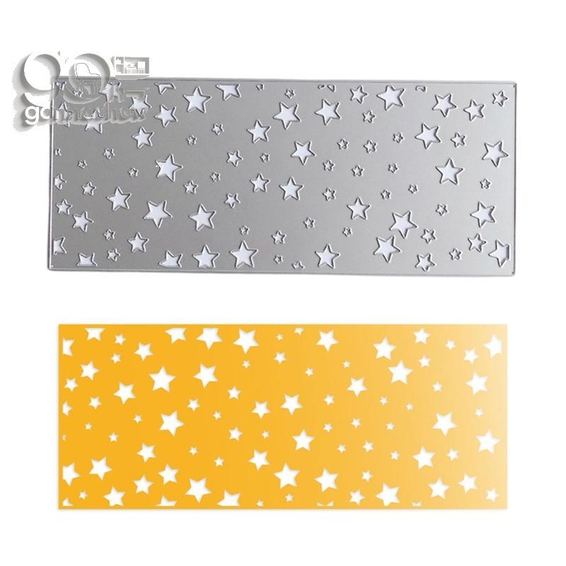 Gonzalo Star Background Cuts Embossing Stencils Moldes Corte Metal Para Foto
