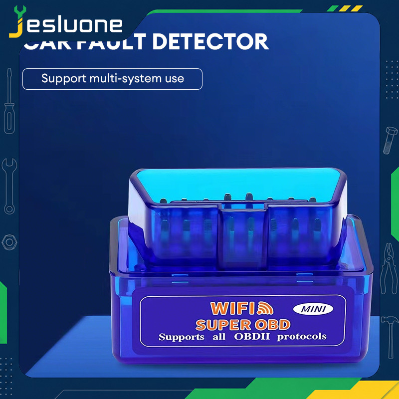 Mini detector de falhas automotivas OBD OBD2 via Wi-Fi compatível com Android e IP.*[JL]