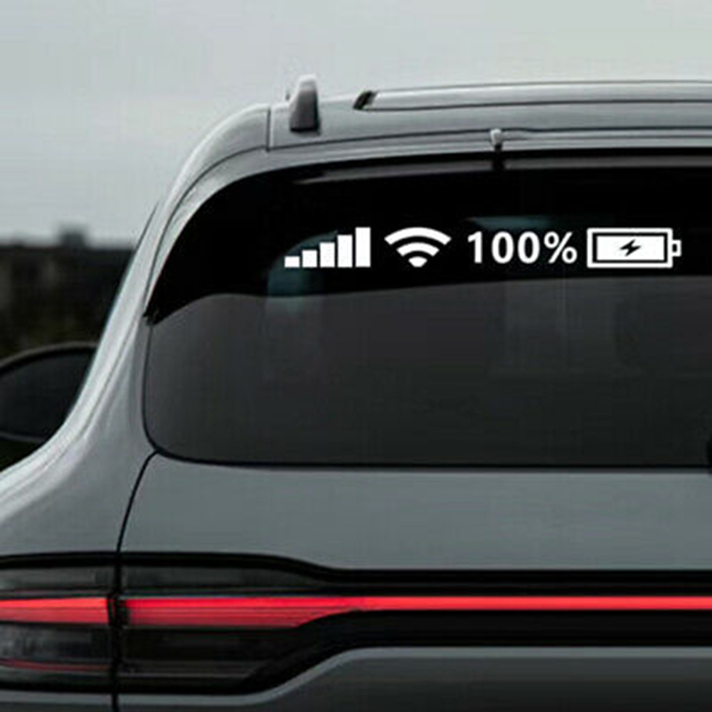 Adesivo wifi 100% bateria barra superior tela celular Sinal Carro Wi-Fi interface De Energia, adesivo para carro