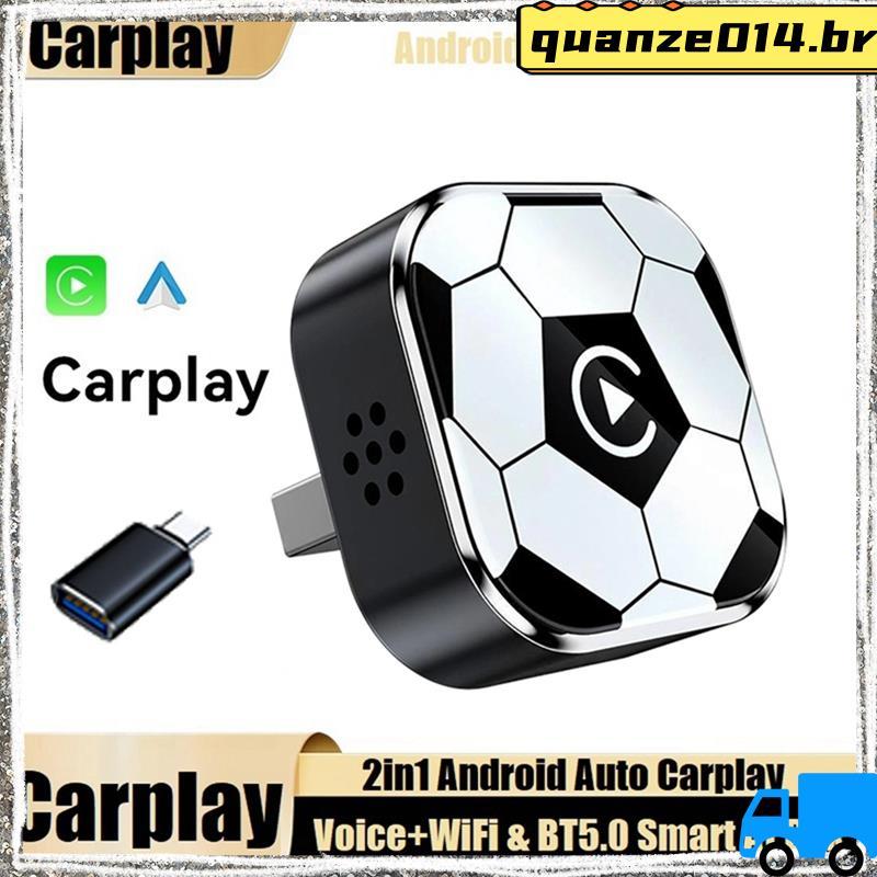 Carplay Sem Fio Para 2 Em 1 Adaptador USB Android AUTO Bluetooth5.0 + WiFi Smart AI Box A