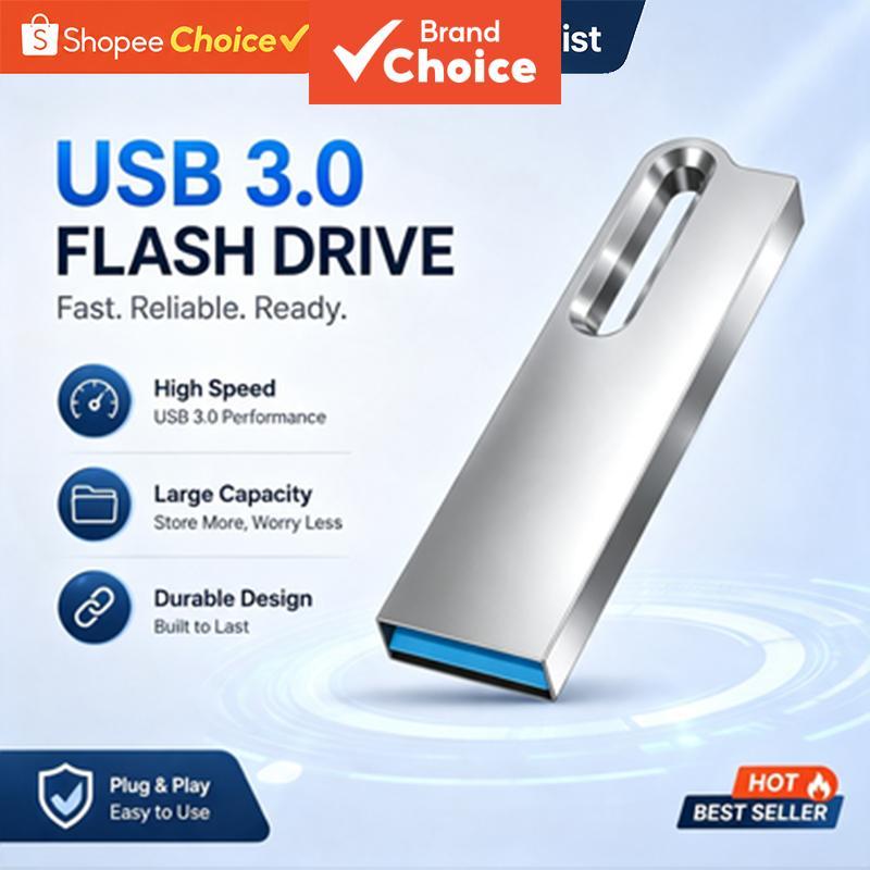 SomnAmbulist Metal USB flash drive à prova d'água 1GB-64GB, armazenamento portátil compatível com áudio, computador, TV,