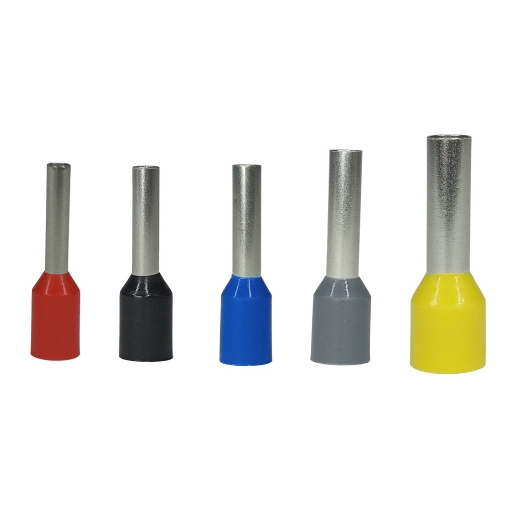 Kit Terminal Tubular Ilhós 1,0/1,5/2,5/4/6mm - 800un Elétrico Tubo Ilhos Tubolar Isolado Pré Isolado Conectores Conector