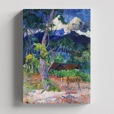 Quadro Canvas Landscape With a Horse Borda Infinita 60x90cm