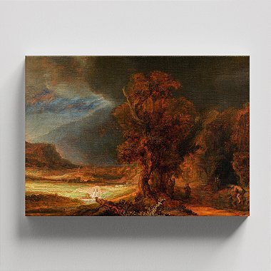 Quadro Canvas Landscape with the Good Samaritan Borda Infinita 60x90cm