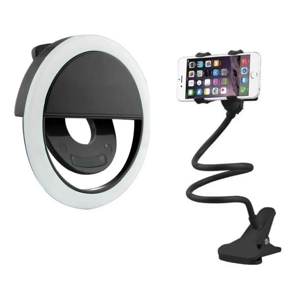 Luz De Selfie Ring Light Anel Led Flash Celular+ Mini Tripé
