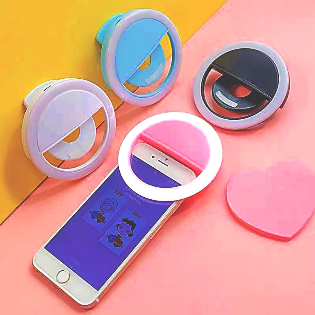 Ring Light Anel Luz Pra Selfie E Fotos Flash Para Celular Suporte Blogueira, Ringlight Selfies Frontal Várias Cores