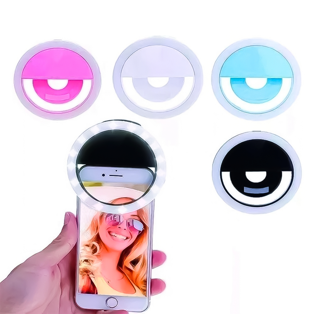 Anel Luminoso Para Celular Flash Selfie Mini Ring Light Celular Iphone Galaxy Xperia Várias Cores
