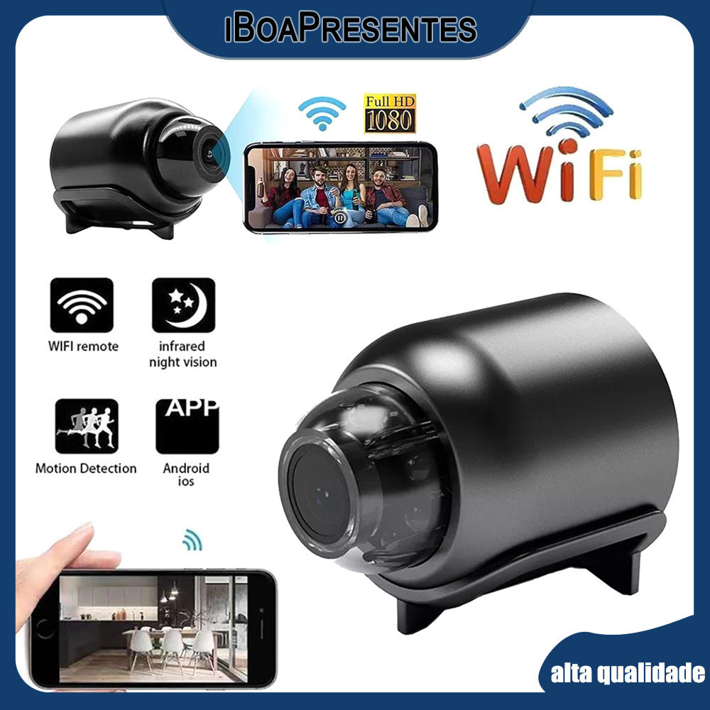 Mini Câmera De Vigilância X5 Wifi 1080p Full Hd Casa Novo