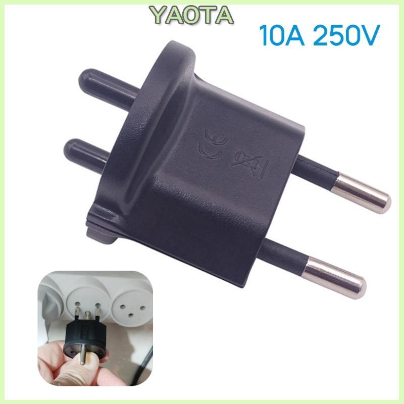 Adaptador Viagem Yao EU Convertendo Plugue Elétrico Europeu Para 16A A 10A