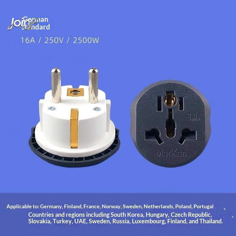 JoinF Adaptador De Energia Universal Leve 16A Para Viagem Da Ue Reino Unido Eua AU Conversor De Plugue Viagens De Bapain