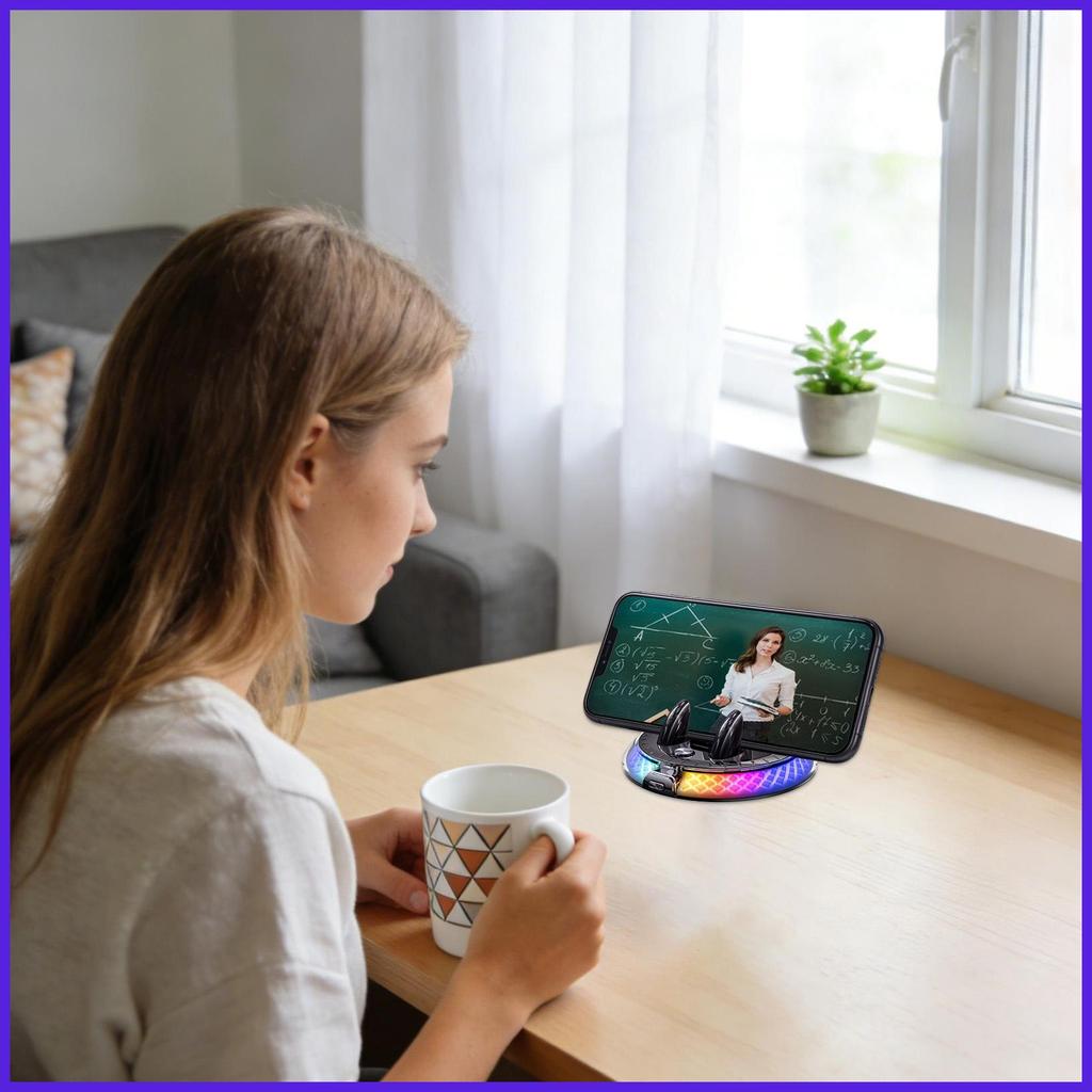 Carregador De Montagem Para Carro , Suporte Giratório De 360 Graus Com Luz Rgb De Telefone Painel , Caminhão , Veículo ,