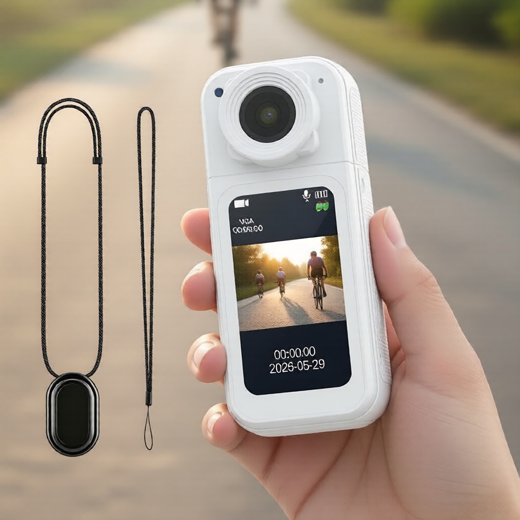 Mini Câmera Polegar com Função de Foto e Gravação de Vídeo, Portátil para Atividades ao Ar Livre