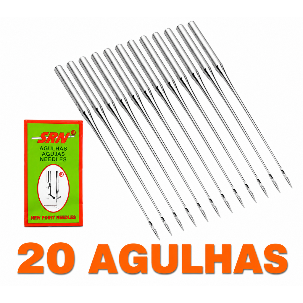2 Cartelas de Agulhas Cabo Grosso para Maquina de Costura Reta Industrial N22