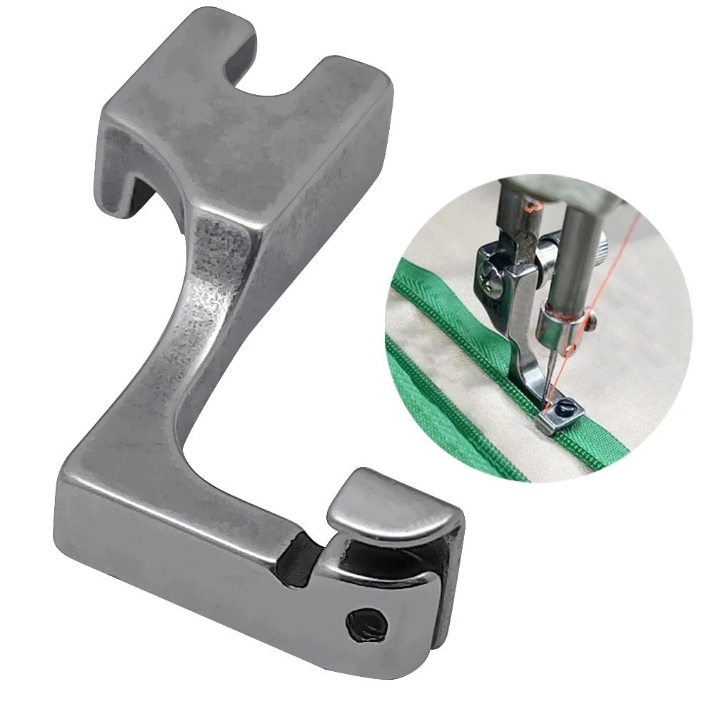 Calcador para zíper com regulagem t69 maquina de costura industrial