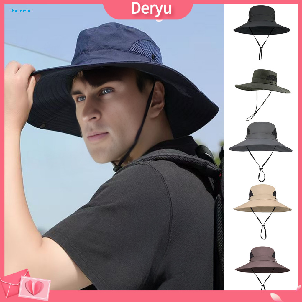 Breathable Mesh Hiking Hat Unisex Wide Brim Sun – Uv Protection Outdoor Fishing Traveling Cap for Men Women Lightweigh