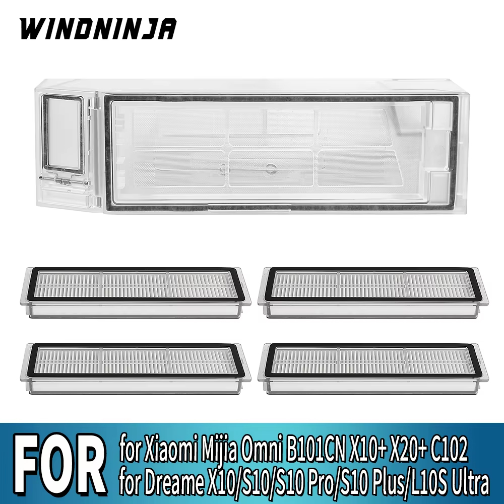 Filtro HEPA para Caixa de Pó, compatível com Xiaomi Mijia Omni B101CN X10+ X20+, Dreame X10/S10/S10 Pro/S10 Plus/L10S