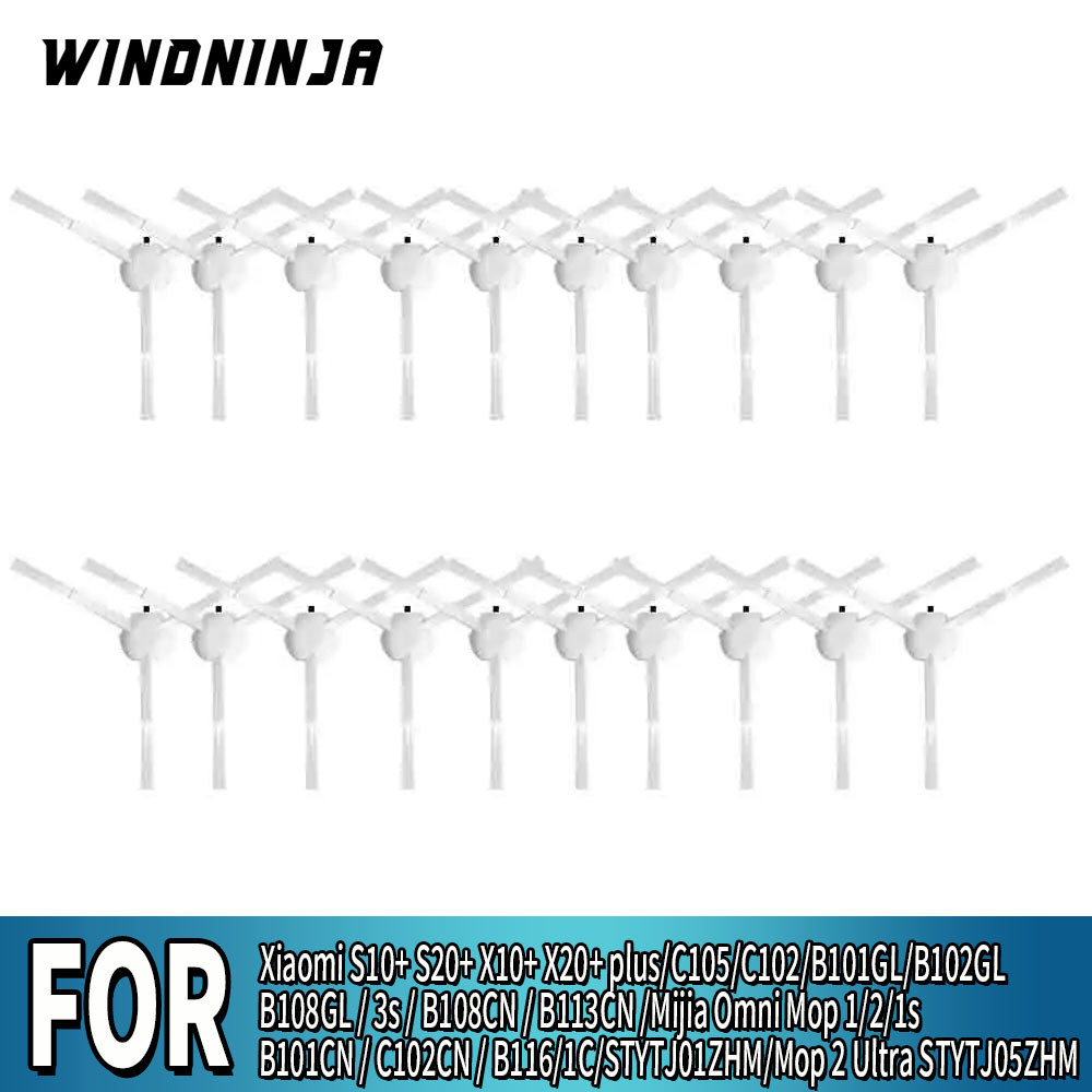 Escova Lateral para Robô Aspirador Dreame L10s Ultra, Acessórios para Xiaomi Mijia S10+, S20+, 1C, X20+, X20 Plus, X10+,