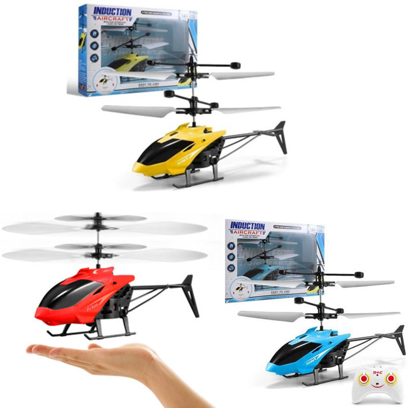 Dron com luzes, controle remoto e suspensão, resistente a quedas e com recarga.