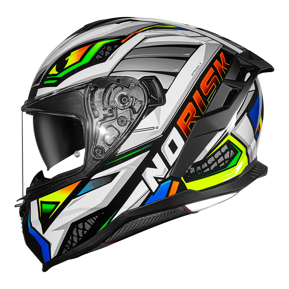 CAPACETE NORISK STRADA II REPTEL X DRON RED/BLUE