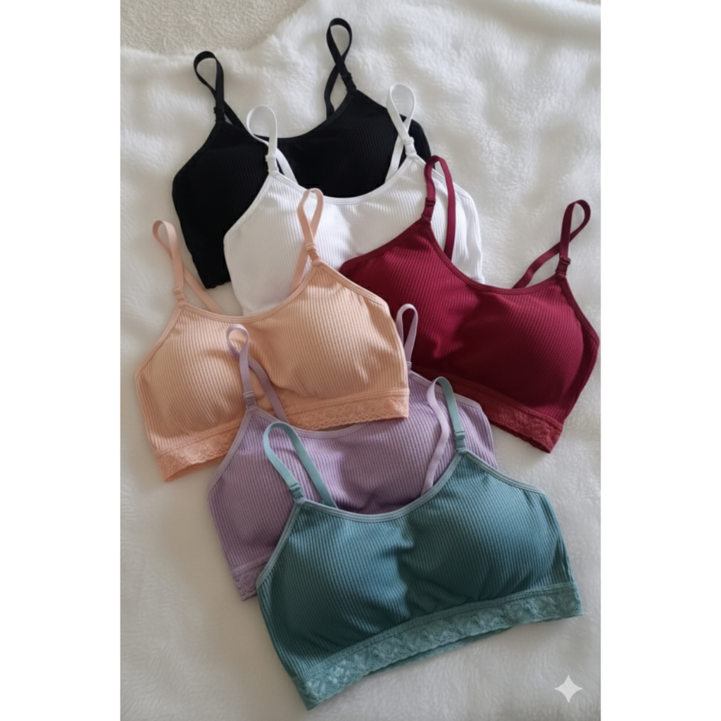 Kit 3 Tops Suede Canelado Academia Fitness Casual Praia Treino Com  Bojo Removivel