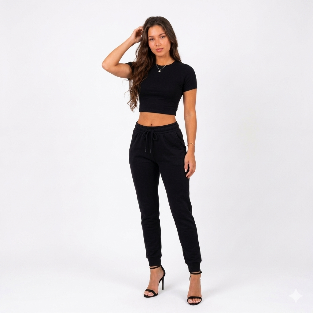 Calca Jogger Feminina Cintura Alta Tecido Suede Moda Blogueira Com Elastano Confortavel Estilosa Calcas Femininas Casual
