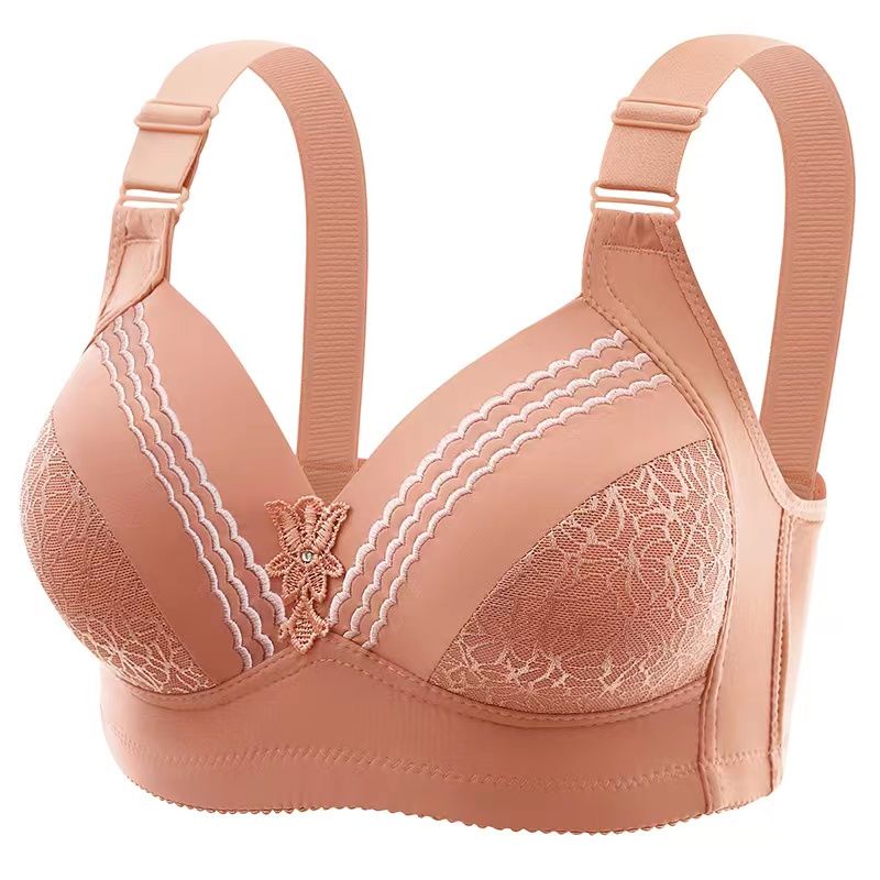 Mais Tamanho Roupa Íntima Feminina Não Magnética Sem Fio Push up E Anti-Sagging Breast Holding Beauty Back Women's Bra