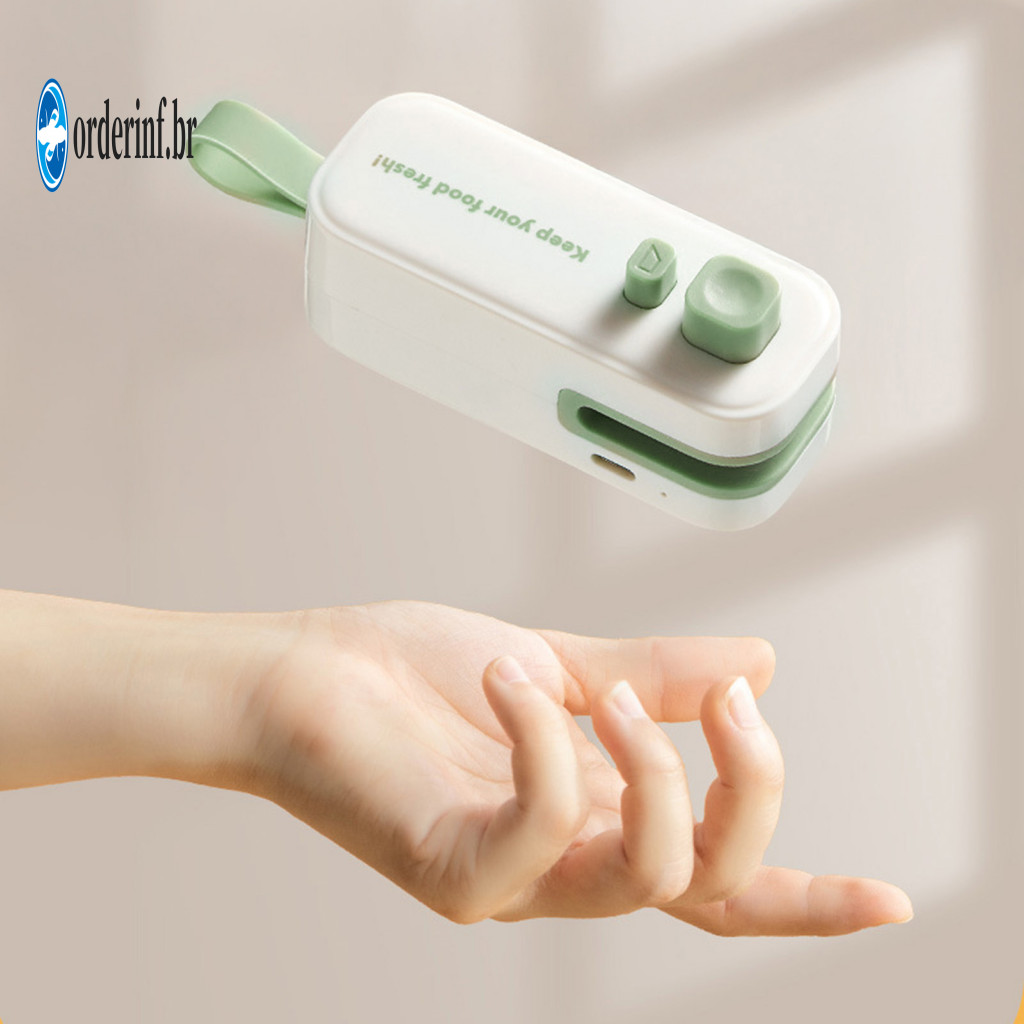 Portable Heat Sealer Handheld Food Bag Resealer 2-in-1 Mini with Cutter Sealing Machine Magnetic Back Moisture-proof for