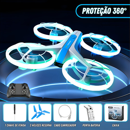 Drone Quadricóptero de Longo Alcance e Fácil Pilotagem Estável Branco