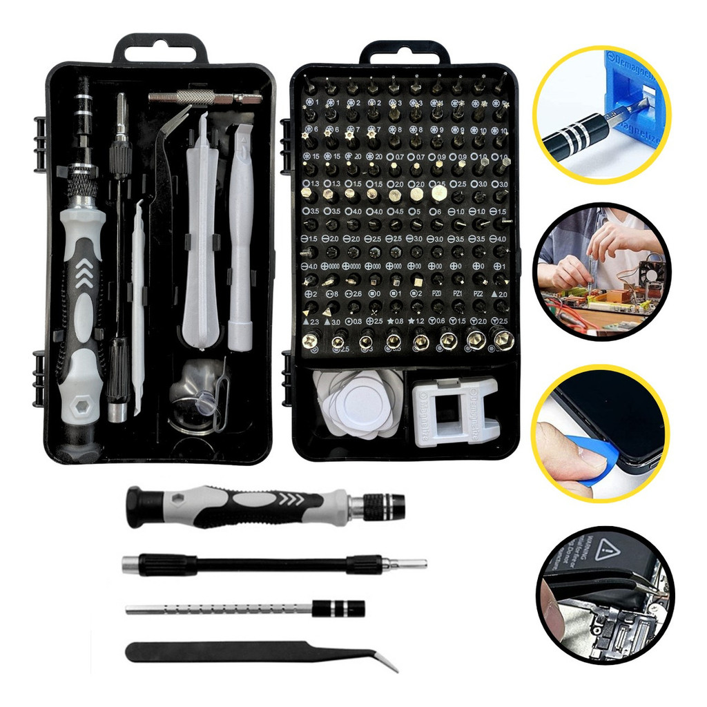 Kit De Conserto Celular Tablet 115 Peças Chaves Ferramentas