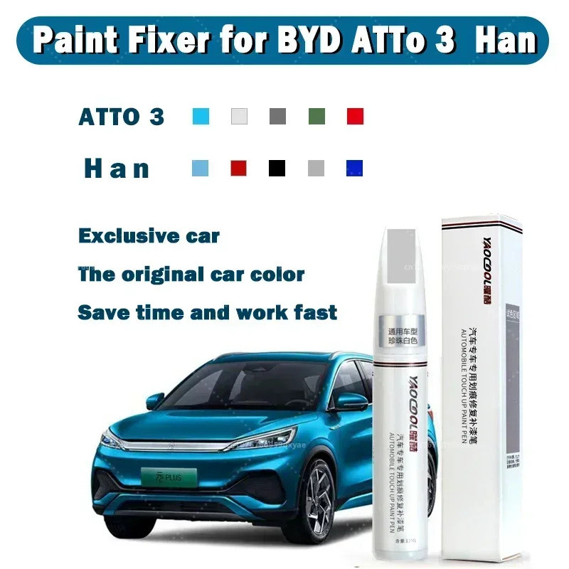 Nova Caneta De Reparo De Pintura De Carro Para BYD Atto 3 Han 2022 2023 Fixador De Tinta Reparação Retoque Acessórios Pr