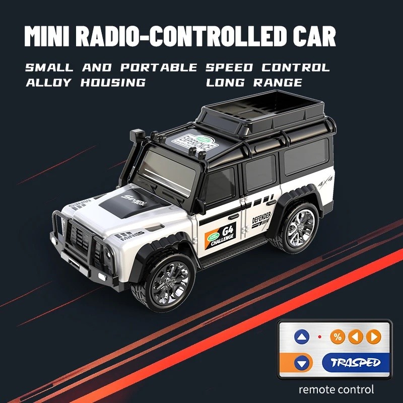 Mini Carro De Corrida , Controle De Rádio De 5 Canais , Modelo De Em Liga 1 : 64 Com Luz , Veículo Off Road , Brinquedos