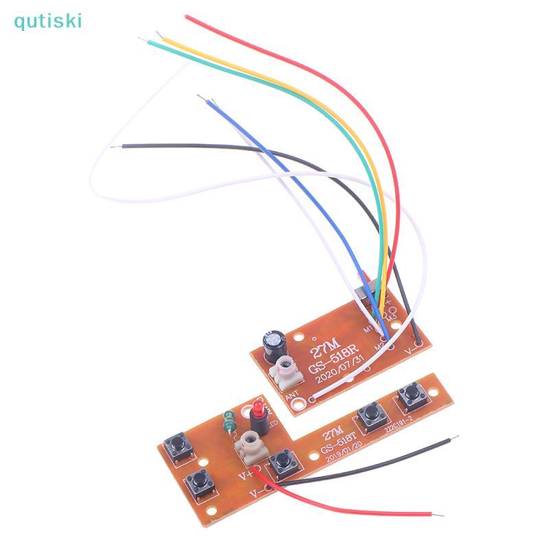 QUTI 5CH RC Controle Remoto 27 Mhz Circuito PCB Transmissor E Placa Receptora Com Antena Sistema De Rádio Acessórios Par