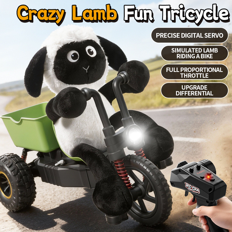 Novo RC Cordeiro Triciclo Carro De Controle Remoto Proporção Completa Acelerador Alta Velocidade Rádio Brinquedo Present