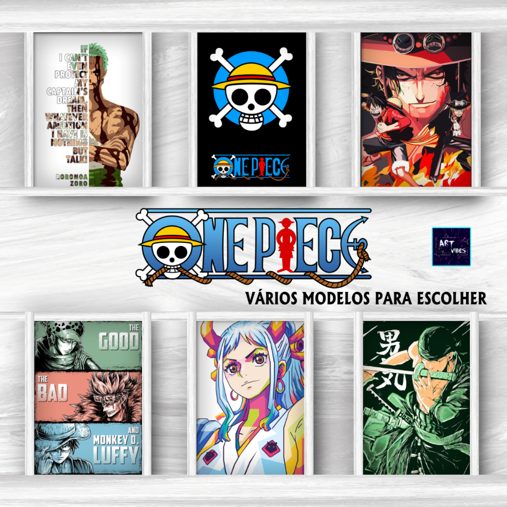 Kit Placas Decorativas Quadros One Piece  Anime Luffy Zoro Sanji