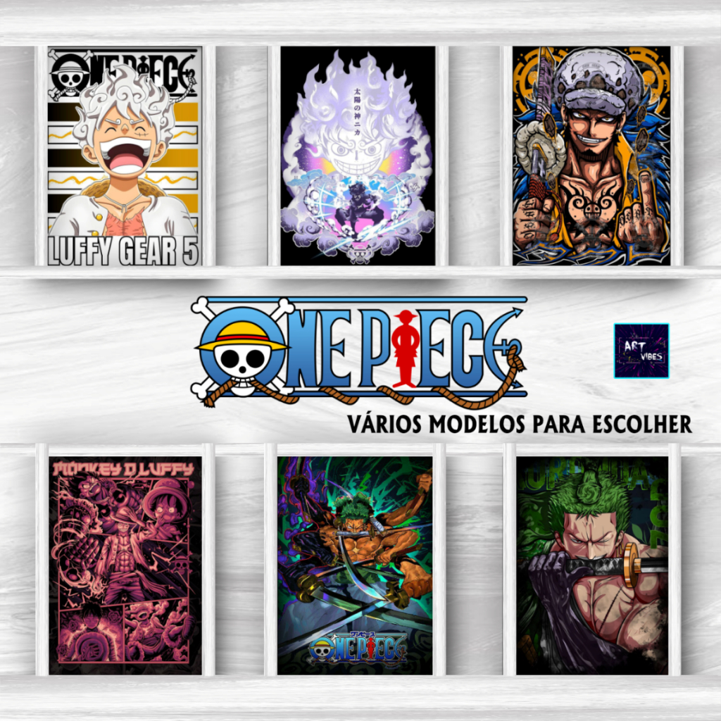 Kit Placas Decorativas Quadros One Piece  Anime Luffy Zoro Sanji