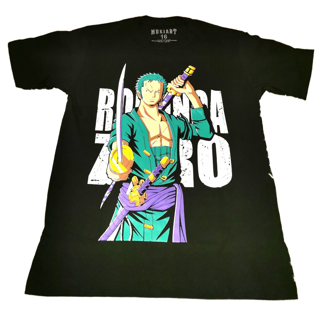 Camiseta Roronoa Zoro Camisa One Piece Luffy Blusa de Anime
