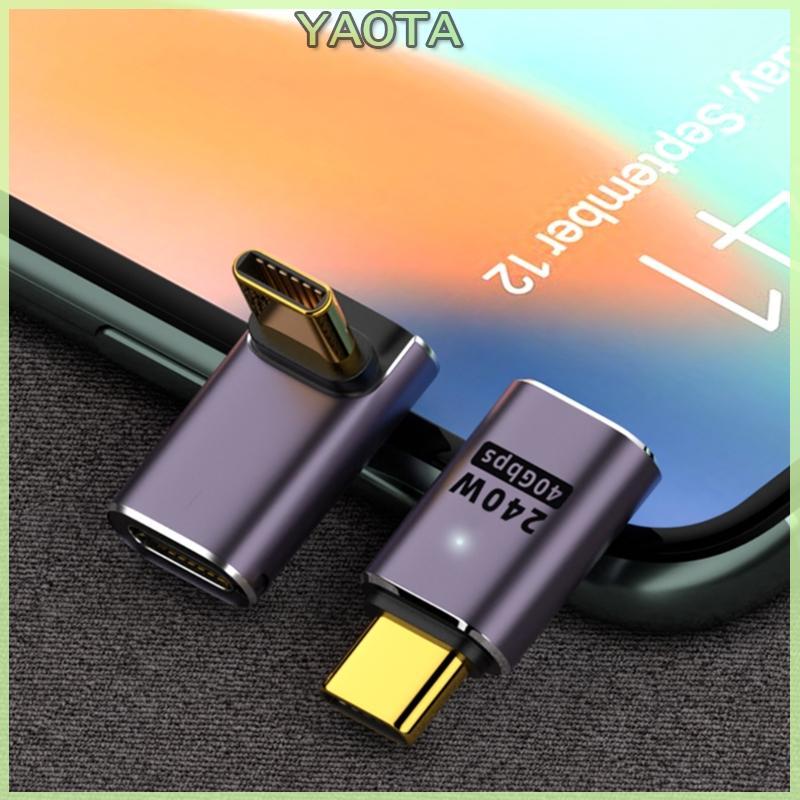 Yao Portátil Tipo C Adaptador OTG 40Gbps Transferência Rápida Tablet USB-Conversor Carregamento 240W 40Gbps