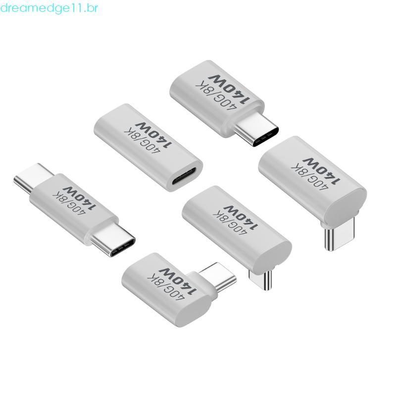 dreamedge11 UsbC Para Fêmea Conector USB C Tipo-Adaptador Extensão 140W 40Gbps Extensor Transferência Dad