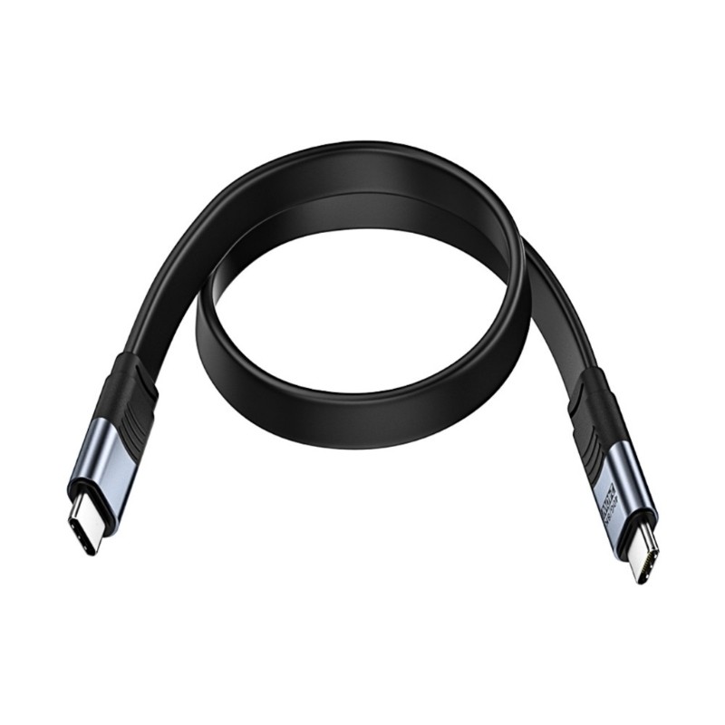 zzz Flat USB 4 0 Cabo Linha Curta 40Gbps 240W Carregamento Suporta De Vídeo 8K60Hz