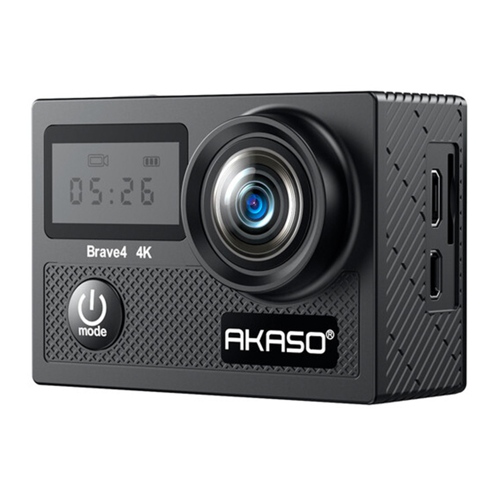 Câmera Ação Akaso Action Brave 4 4K30Fps, Wi-Fi, Preta