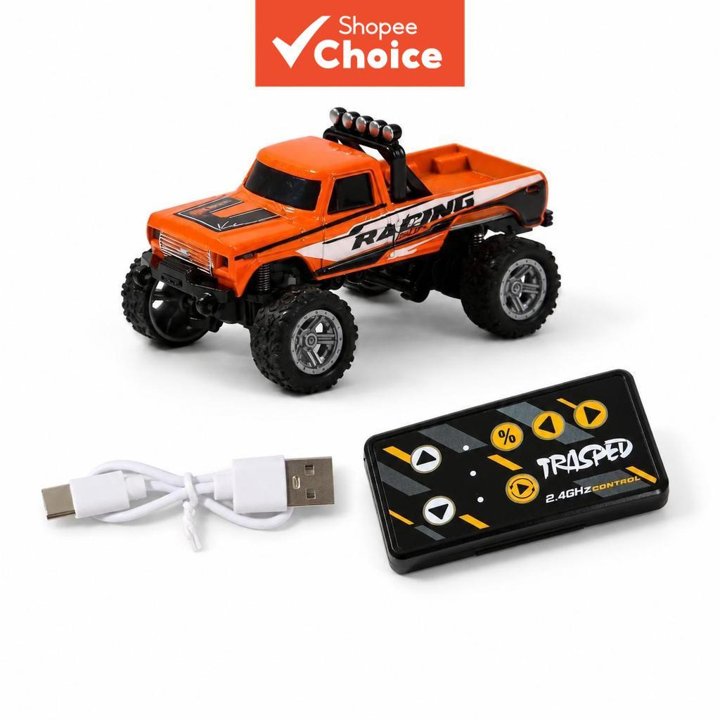 Mini Carro RC Escala 1 : 64 Fundido – Modos De Controle Duplo Corre Suavemente Em Várias Superfícies Presente De Feriado