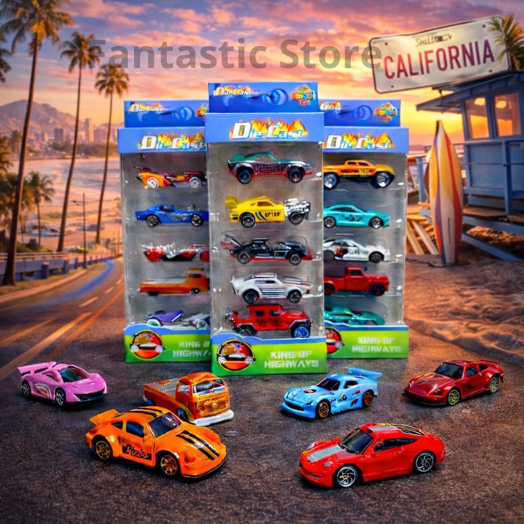 Kit Coleção 4 Carrinhos estilo hot de Ferro Mini Carros Resistentes Coleção