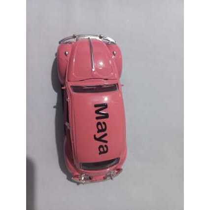 KIT UNIDADE, 2 , 3, 4 MINI FUSCA PERSONALIZADO COM SEU NOME