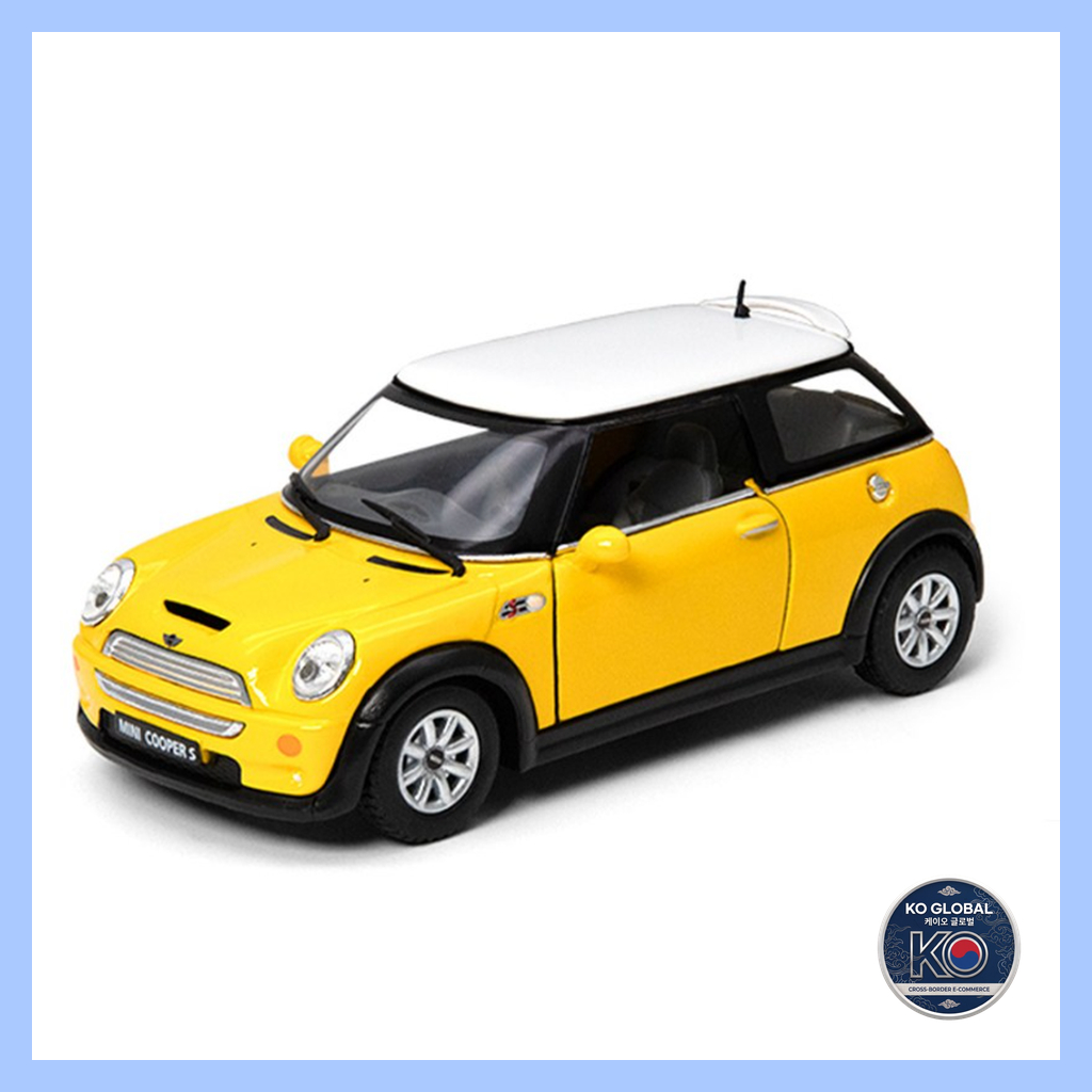 [Estoque Pronto 🇰🇷] Carro Pull-Back De Metal Fundido Kinsmart Mini Cooper S (4 Cores)