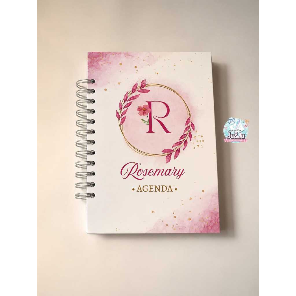 Agenda Permanente Personalizada A5 | 130 Folhas | Wire-o | Capa Dura | Agenda Sem Data