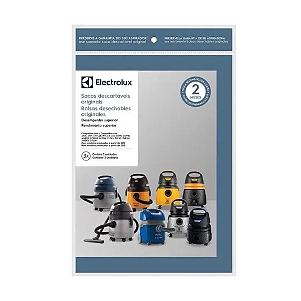6 Sacos Descartáveis + Filtro Para Aspirador A10n1 Original Electrolux Reposição