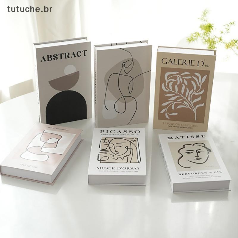 TU Aberto Luxo Falso Livro Caixa De Armazenamento Decoração Para Casa Moda Paris Livros Decorativos Interior Mesa Café Q